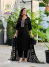 Glamour Vol 1 By Passion Tree Roman Silk Straight Kurti With Pant And Dupatta Wholesalers In Delhi